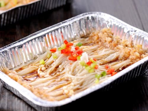 荣邦乡锡纸烤金针菇